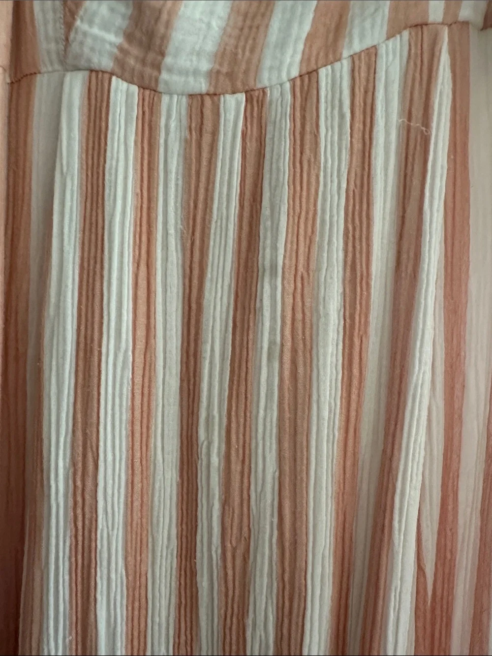 Abercrombie Striped Peach and White Maxi Sundress